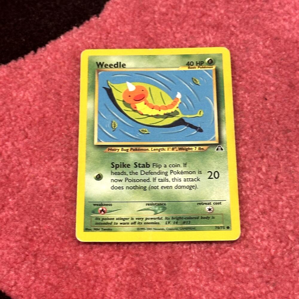 Weedle #70 – Pokémon Neo Discovery – As Pictured